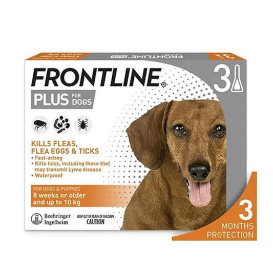 FRONTLINE PLUS | 犬用殺蚤防牛蜱滴劑 3支裝 小型犬 10公斤以下