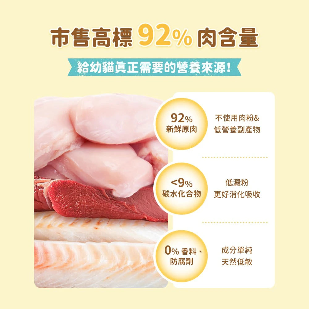 怪獸部落|貓族寶寶鮮肉主食糧 - 咕咕雞 (脫水糧)