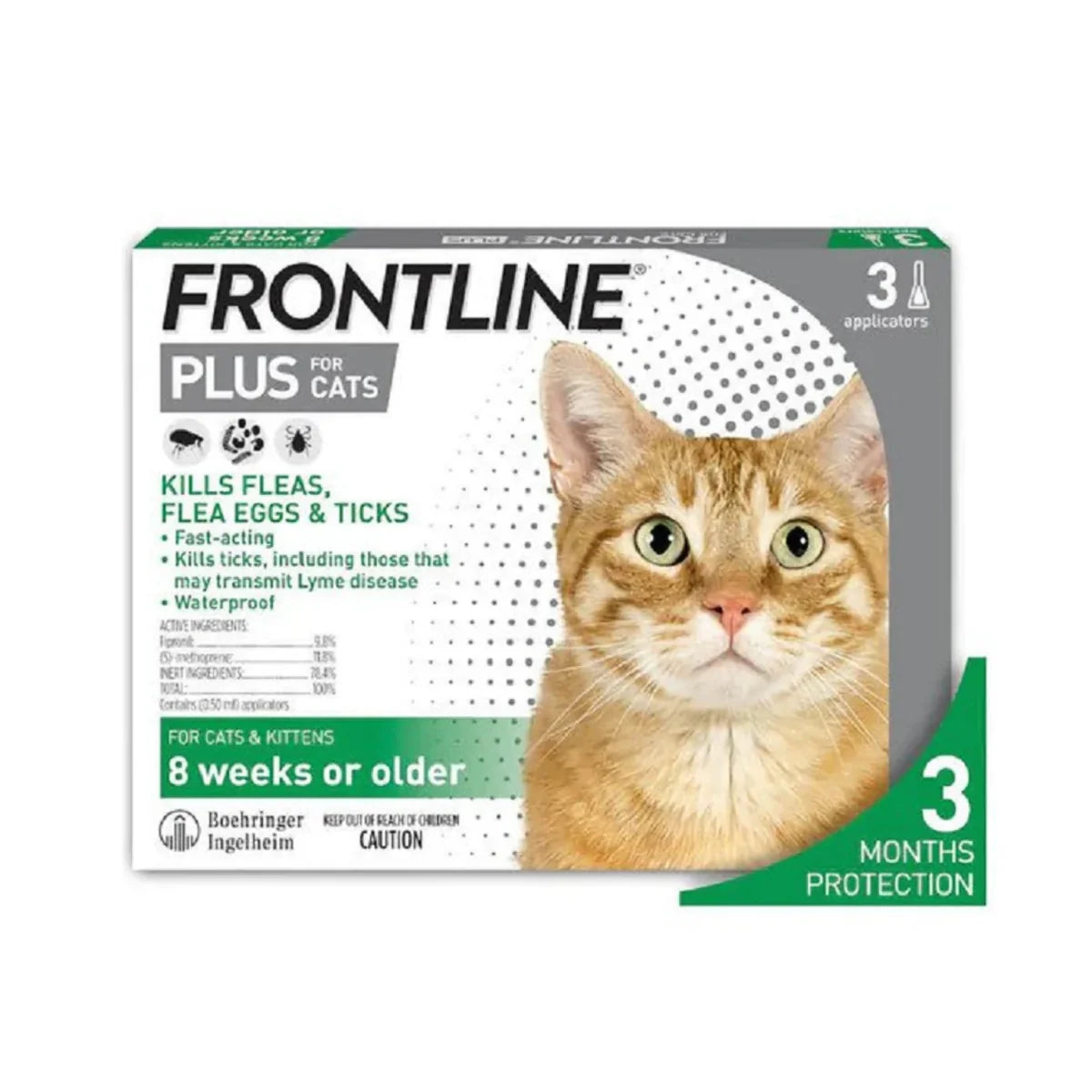 FRONTLINE PLUS | 貓用殺蚤防牛蜱滴劑 3支裝